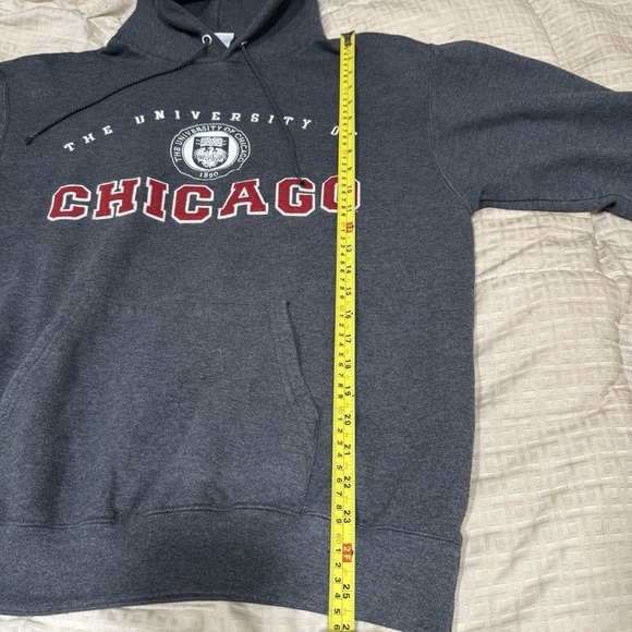 The University Of Chicago Dark Gray Champion Hoodie Pullover Men Size Medium - Picture 9 of 11